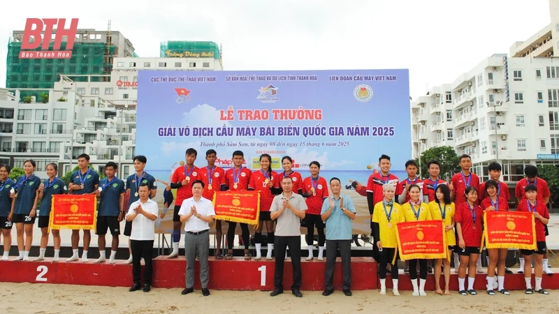 Thanh Hóa nhất nội dung đội tuyển 3 nam tại Giải vô địch Cầu mây bãi biển quốc gia