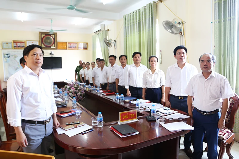 Xã Hoằng Giang (mới) diễn tập vận hành hoạt động mô hình chính quyền địa phương 2 cấp