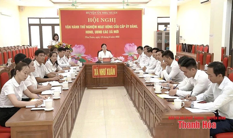 Như Xuân: Vận hành mẫu hoạt động của cấp ủy Đảng, HĐND, UBND các xã mới sau sắp xếp