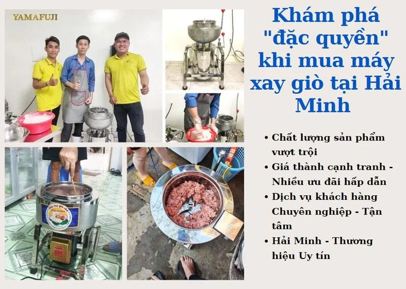 Đặc quyền khi mua máy xay giò chả inox tại Siêu thị Hải Minh