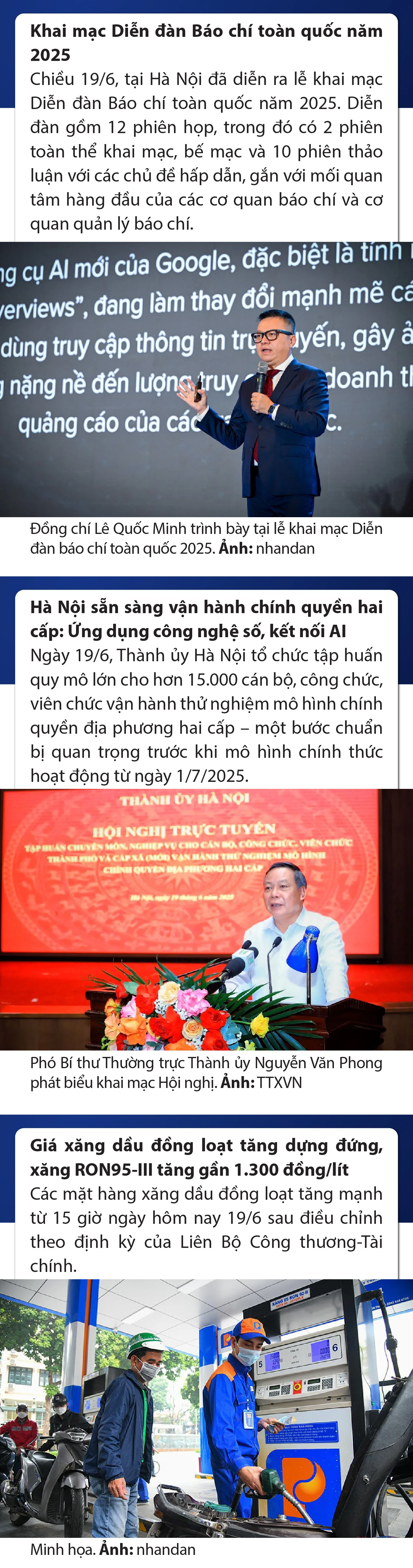 Sự kiện nổi bật trong nước, quốc tế ngày 19/6/2025