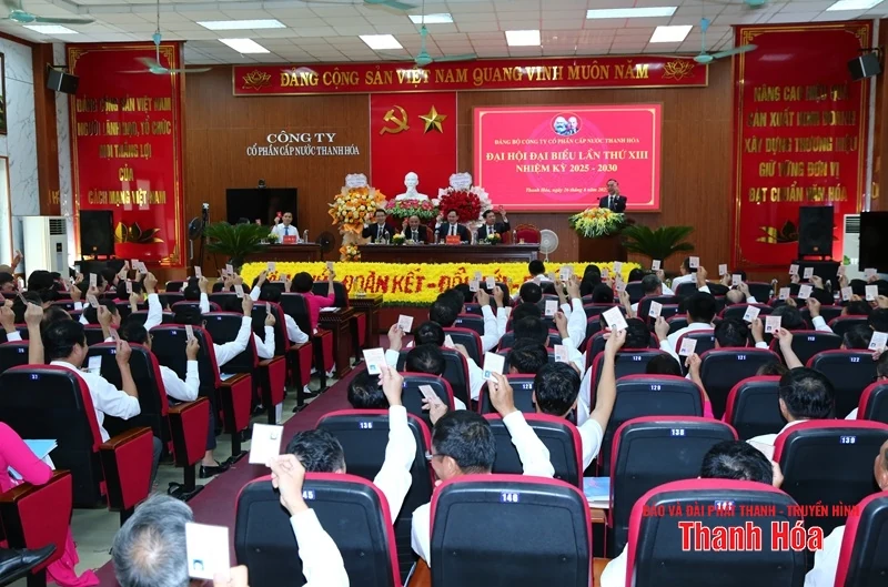 Đại hội Đại biểu Đảng bộ Công ty CP Cấp nước Thanh Hóa 