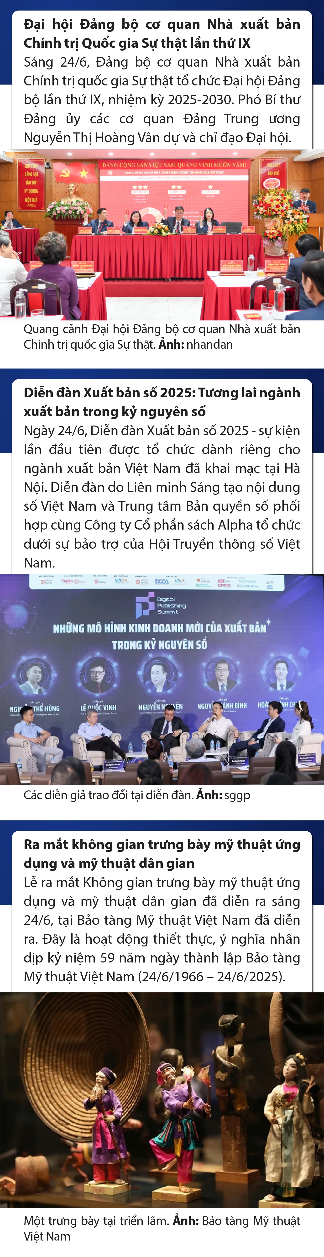 Sự kiện nổi bật trong nước, quốc tế ngày 24/6/2025