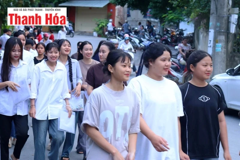 Thí sinh Thanh Hóa hào hứng bước vào ngày thi cuối kỳ thi Tốt nghiệp THPT
