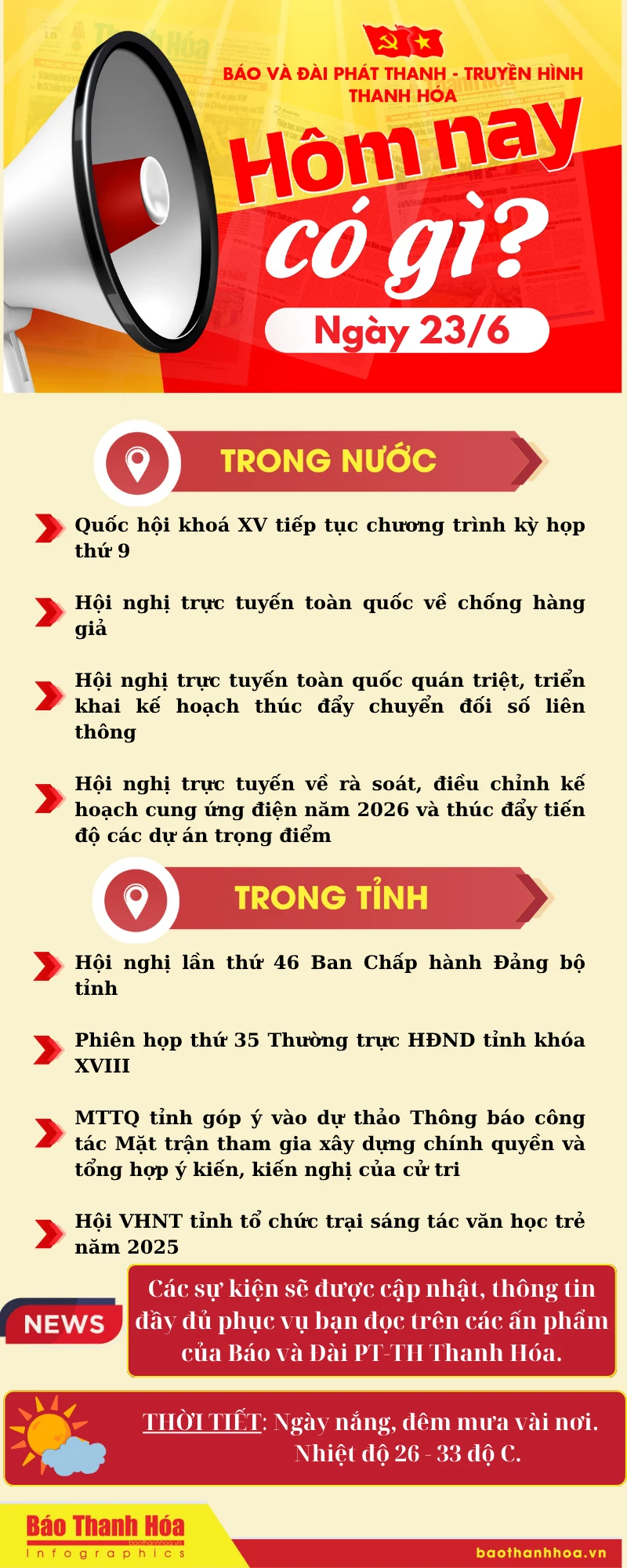 Hôm nay có gì? - Sự kiện nổi bật ngày 23/6/2025