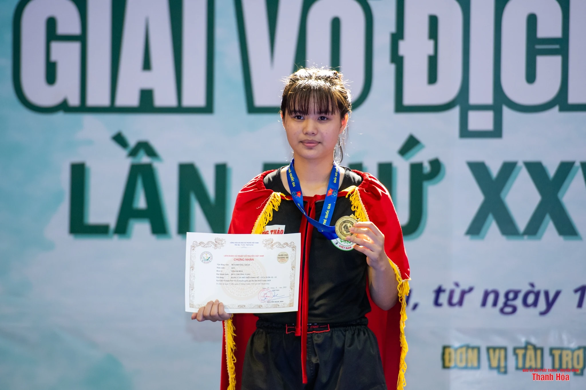 Thanh Hoá giành ngôi Nhất toàn đoàn nội dung đối kháng tại Giải vô địch trẻ Võ cổ truyền quốc gia năm 2025