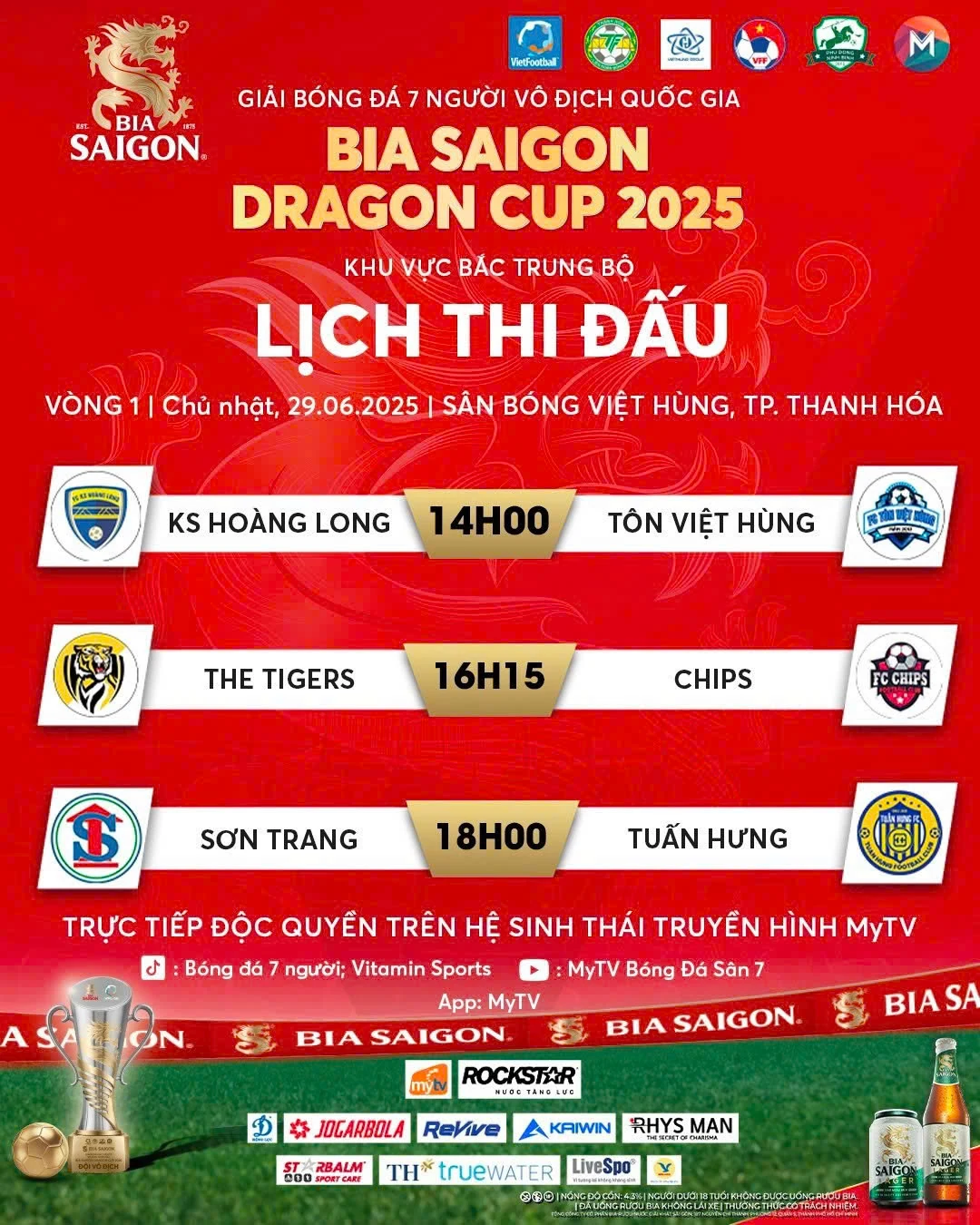 Lần đầu tiên giải bóng đá 7 người vô địch quốc gia khởi tranh tại Thanh Hoá