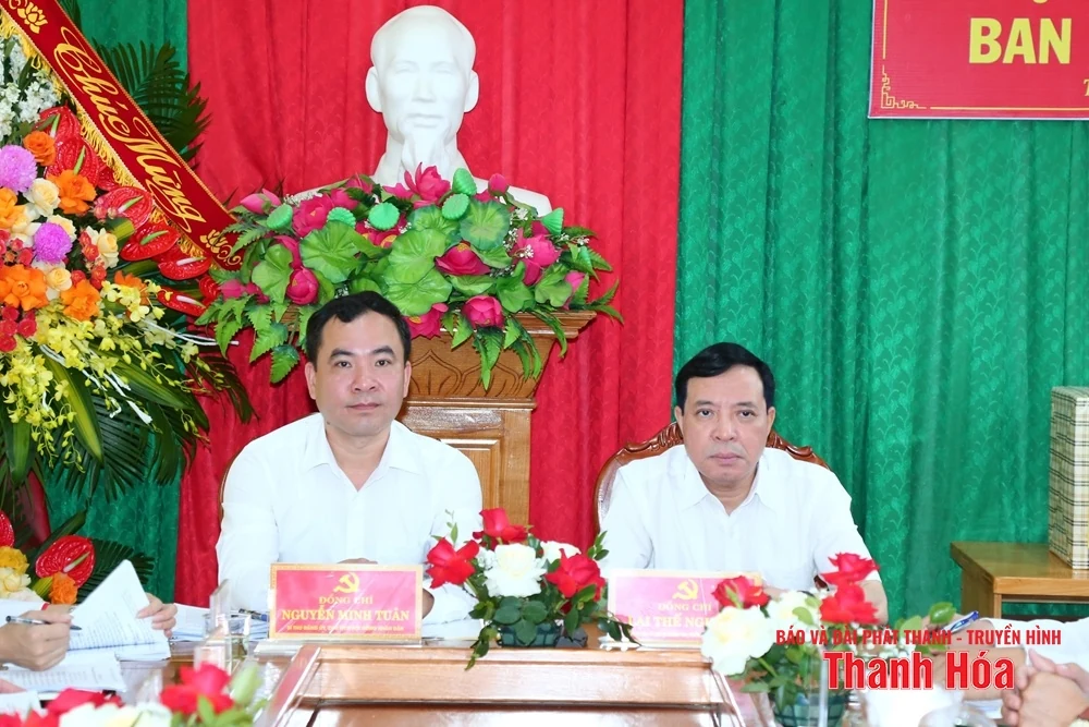 Phó Bí thư Thường trực Tỉnh ủy Lại Thế Nguyên dự Hội nghị lần thứ nhất Ban Chấp hành Đảng bộ xã Thạch Quảng