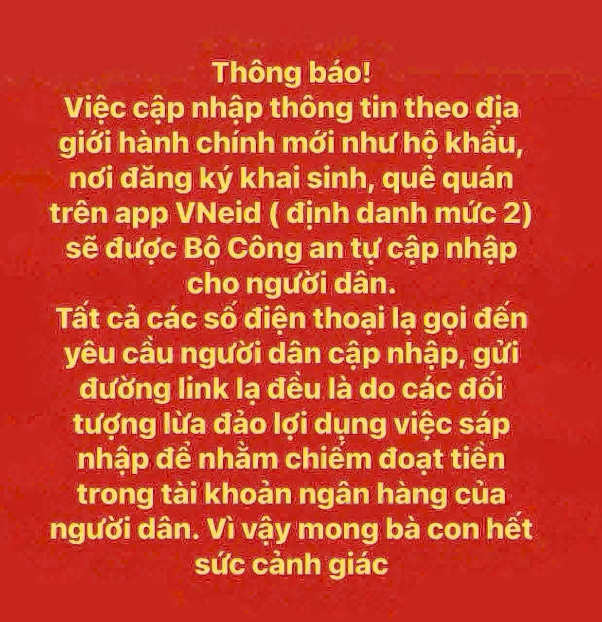 Cảnh báo thủ đoạn lừa đảo mới khi sáp nhập các đơn vị hành chính