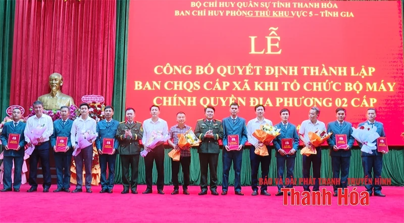 Bộ Chỉ huy quân sự tỉnh công bố thành lập Ban Chỉ huy quân sự xã