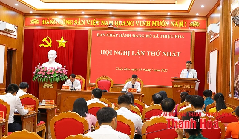 Ngày đầu vận hành mô hình chính quyền địa phương 2 cấp ở xã Thiệu Hóa