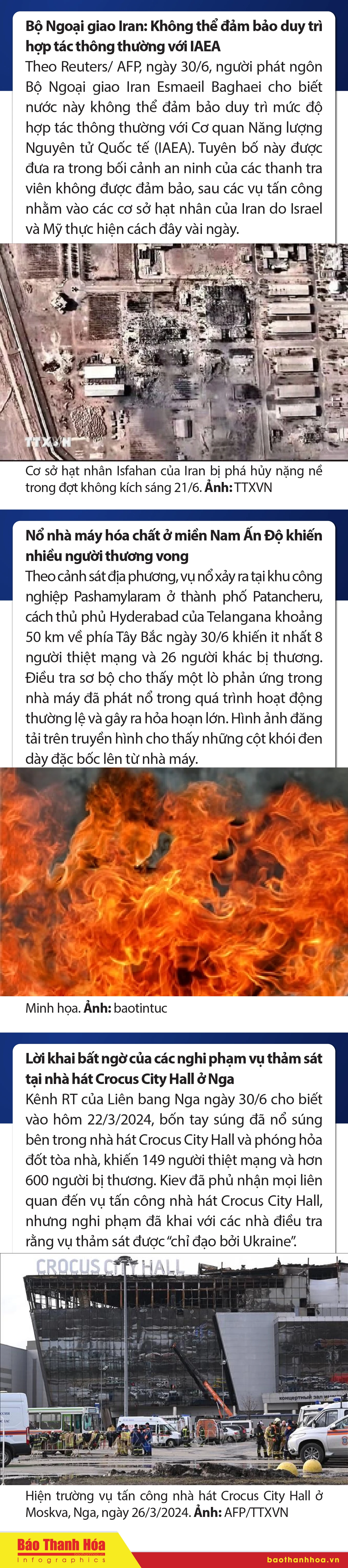 Sự kiện nổi bật trong nước, quốc tế ngày 30/6/2025