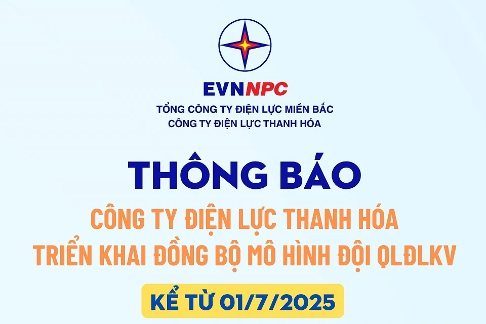 Triển khai đồng bộ mô hình Đội quản lý điện lực khu vực từ 1/7
