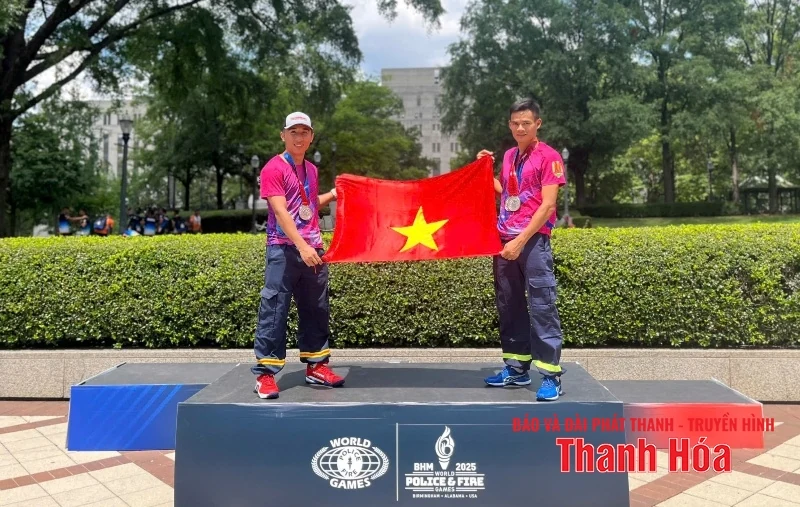 Cán bộ, chiến sĩ cảnh sát PCCC Thanh Hóa dành 2 HCB tại Đại hội thể thao cảnh sát và cứu hỏa thế giới