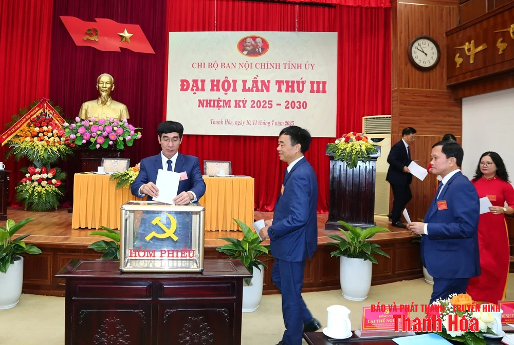 Đại hội Chi bộ Ban Nội chính Tỉnh ủy lần thứ III, nhiệm kỳ 2025-2030