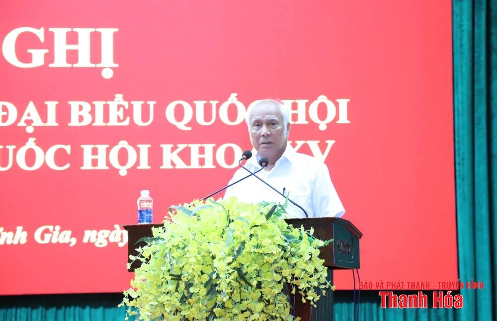 Bộ trưởng Bộ Dân tộc và Tôn giáo Đào Ngọc Dung tiếp xúc cử tri phường Tĩnh Gia