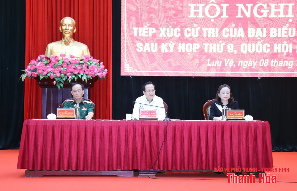 Cử tri xã Lưu Vệ đánh giá cao kết quả Kỳ họp thứ 9, Quốc hội khóa XV