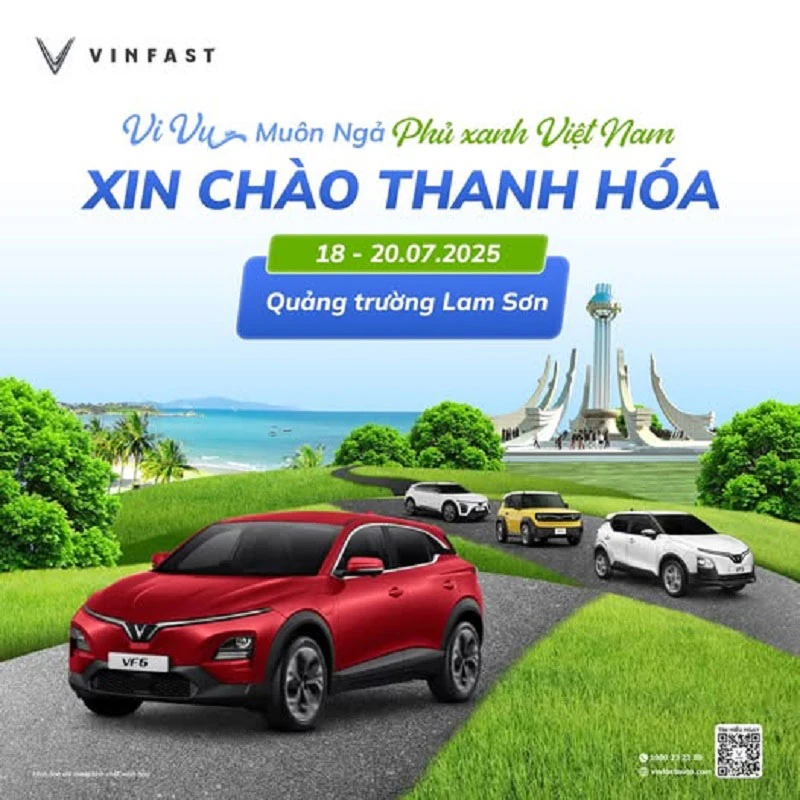 VinFast mang “đại tiệc” xe điện đến Thanh Hóa: Cơ hội lên đời xe điện, nhận ưu đãi tới 168 triệu đồng