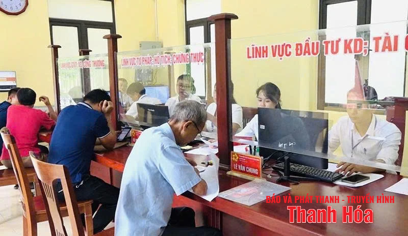 Trung tâm Phục vụ hành chính công xã Vĩnh Lộc hoạt động thông suốt
