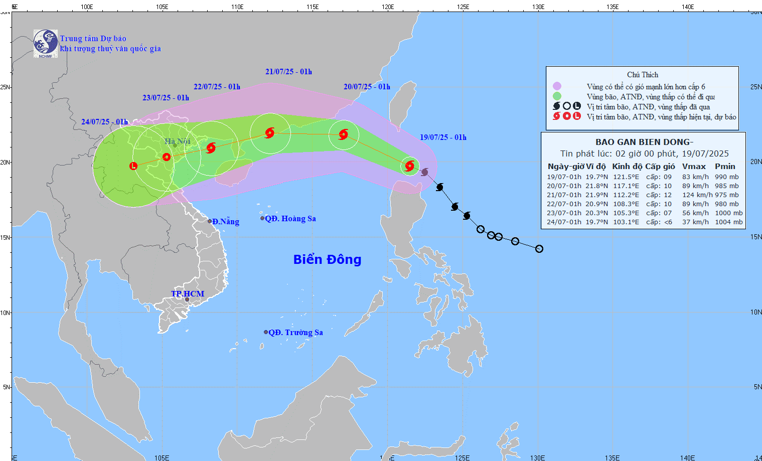 Dự báo bão Wipha đi vào Biển Đông, trở thành cơn bão số 3
