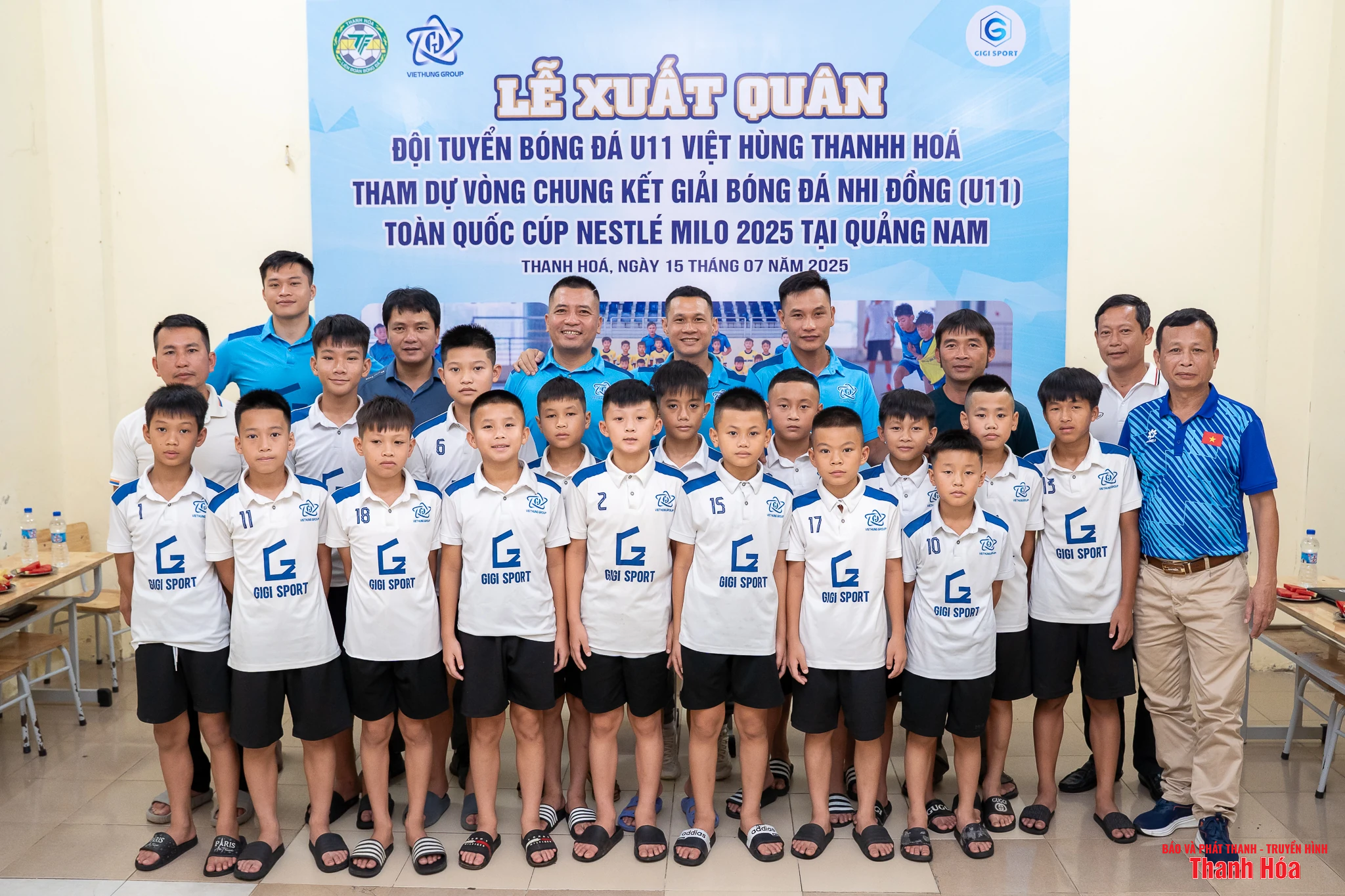 Đội U11 Việt Hùng Thanh Hoá sẵn sàng lên đường tham dự VCK Giải bóng đá Nhi đồng toàn quốc 2025