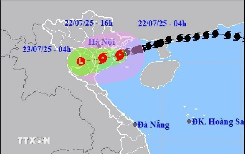 Bão số 3 đi vào phía Nam Hải Phòng và Ninh Bình, sức gió mạnh cấp 9, giật cấp 11