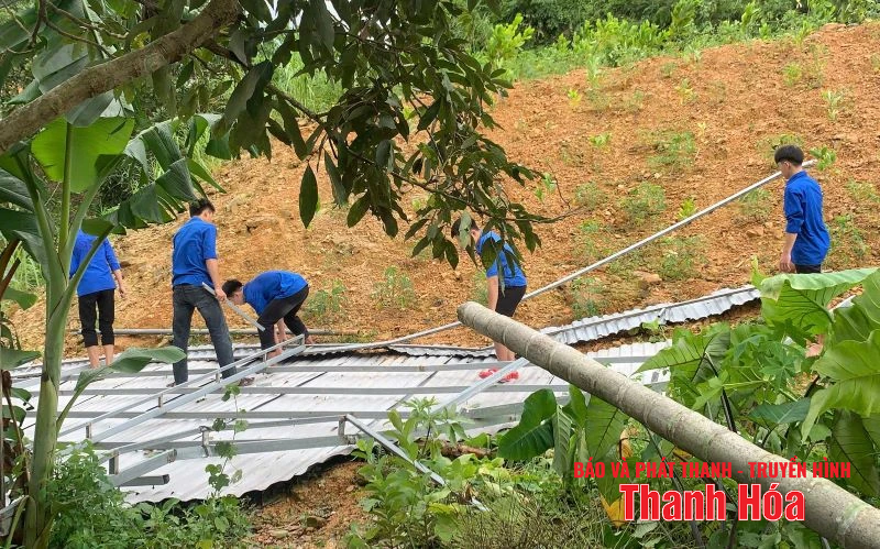 100% đoàn viên thanh niên xã, phường ra quân dọn dẹp vệ sinh sau bão