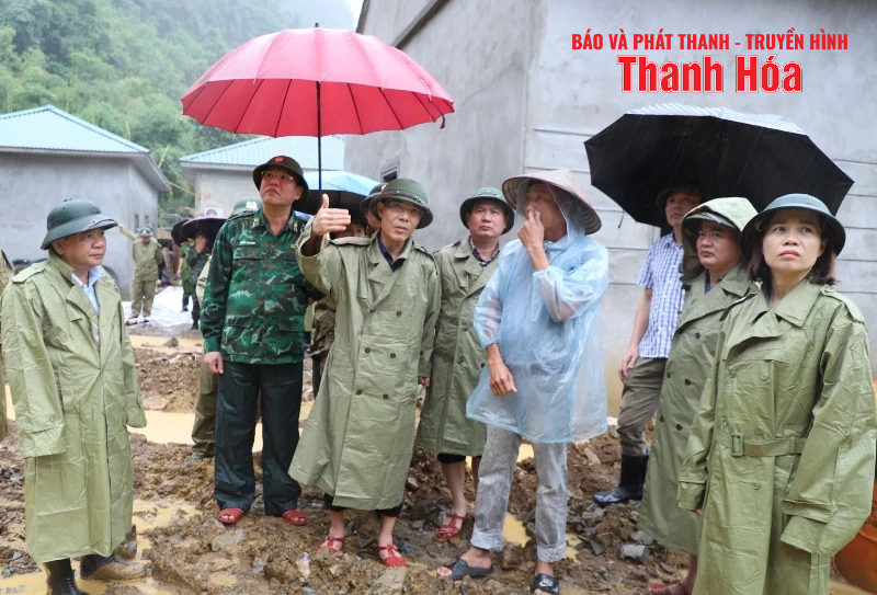 Phó Chủ tịch UBND tỉnh Đầu Thanh Tùng kiểm tra công tác ứng phó với thiên tai do bão số 3