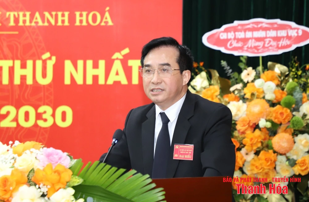 Đại hội đại biểu Đảng bộ Tòa án Nhân dân tỉnh Thanh Hóa lần thứ nhất, nhiệm kỳ 2025 - 2030