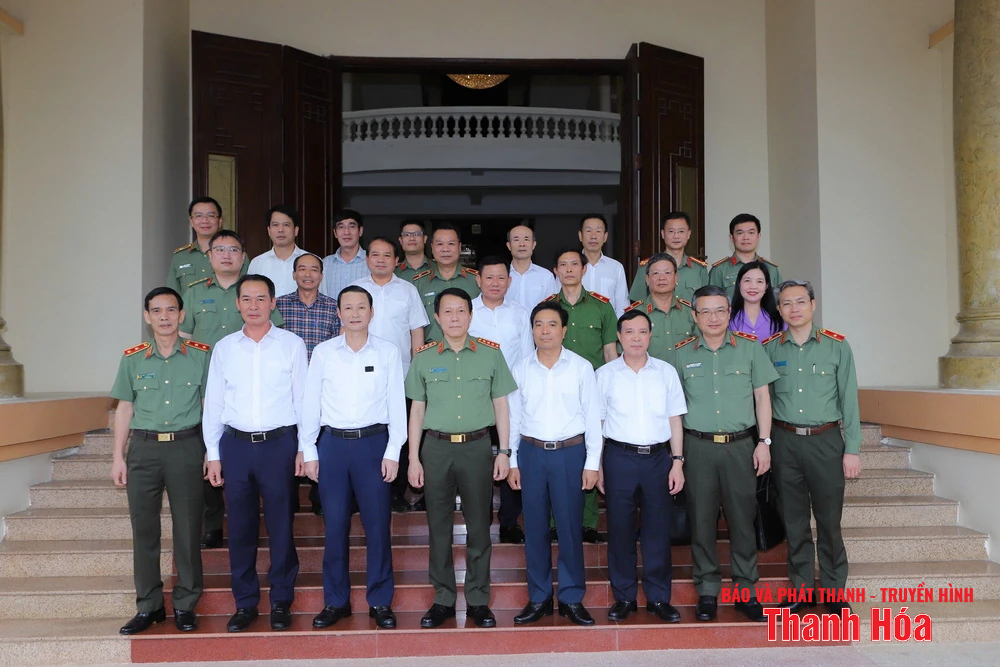 Bộ trưởng Bộ Công an Lương Tam Quang làm việc với Ban Thường vụ Tỉnh ủy Thanh Hóa