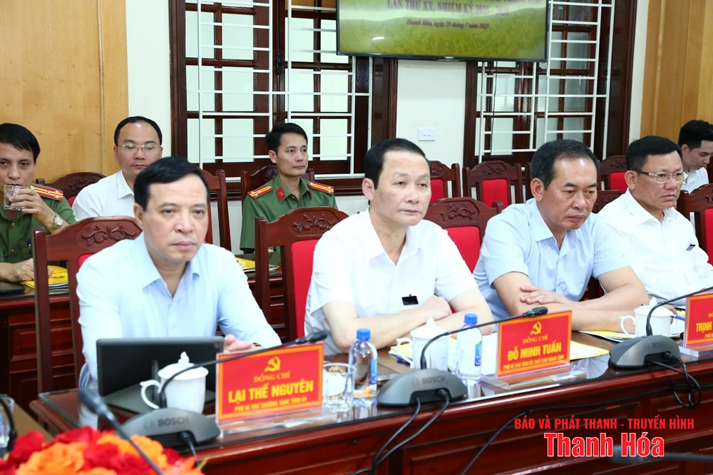 Duyệt nội dung và công tác chuẩn bị tổ chức Đại hội Đảng bộ Công an tỉnh Thanh Hóa lần thứ XX