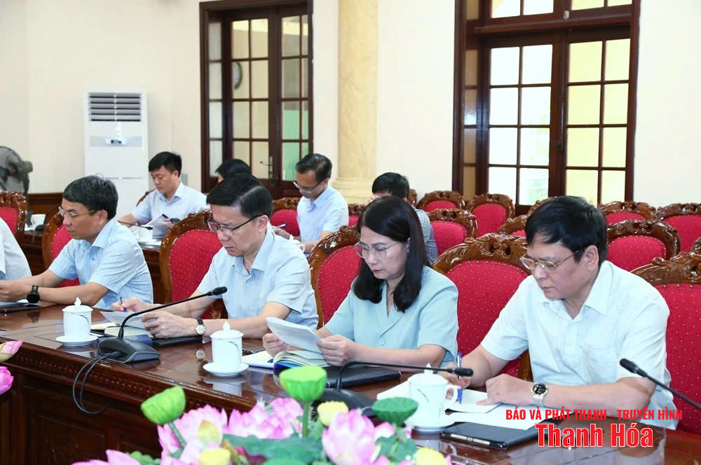 Cho ý kiến về phương án tổ chức phục vụ Đại hội đại biểu Đảng bộ tỉnh Thanh Hóa lần thứ XX, nhiệm kỳ 2025-2030