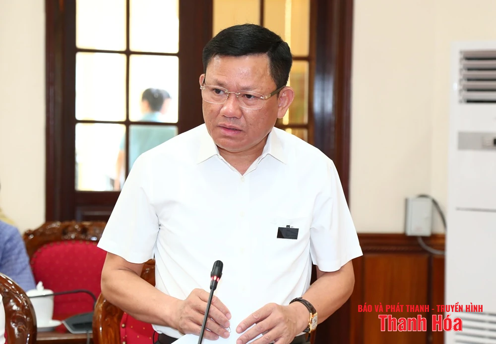 Phó Bí thư Thường trực Tỉnh ủy Lại Thế Nguyên chủ trì hội nghị cho ý kiến về công tác chuẩn bị đại hội đảng bộ 6 xã