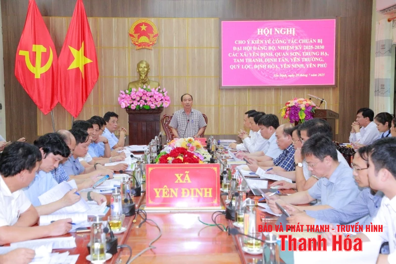 Cho ý kiến về công tác chuẩn bị Đại hội Đảng bộ các xã mới