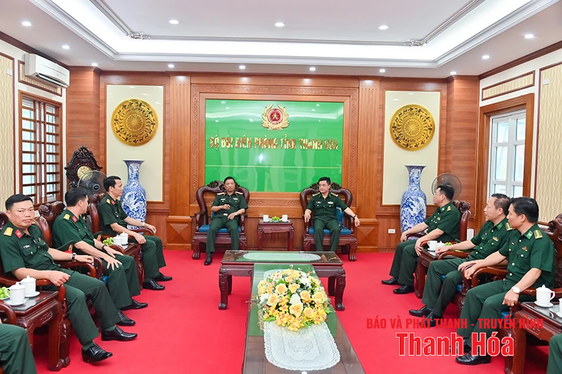 Tư lệnh Quân khu 4 kiểm tra tại Ban Chỉ huy Bộ đội Biên phòng tỉnh Thanh Hóa