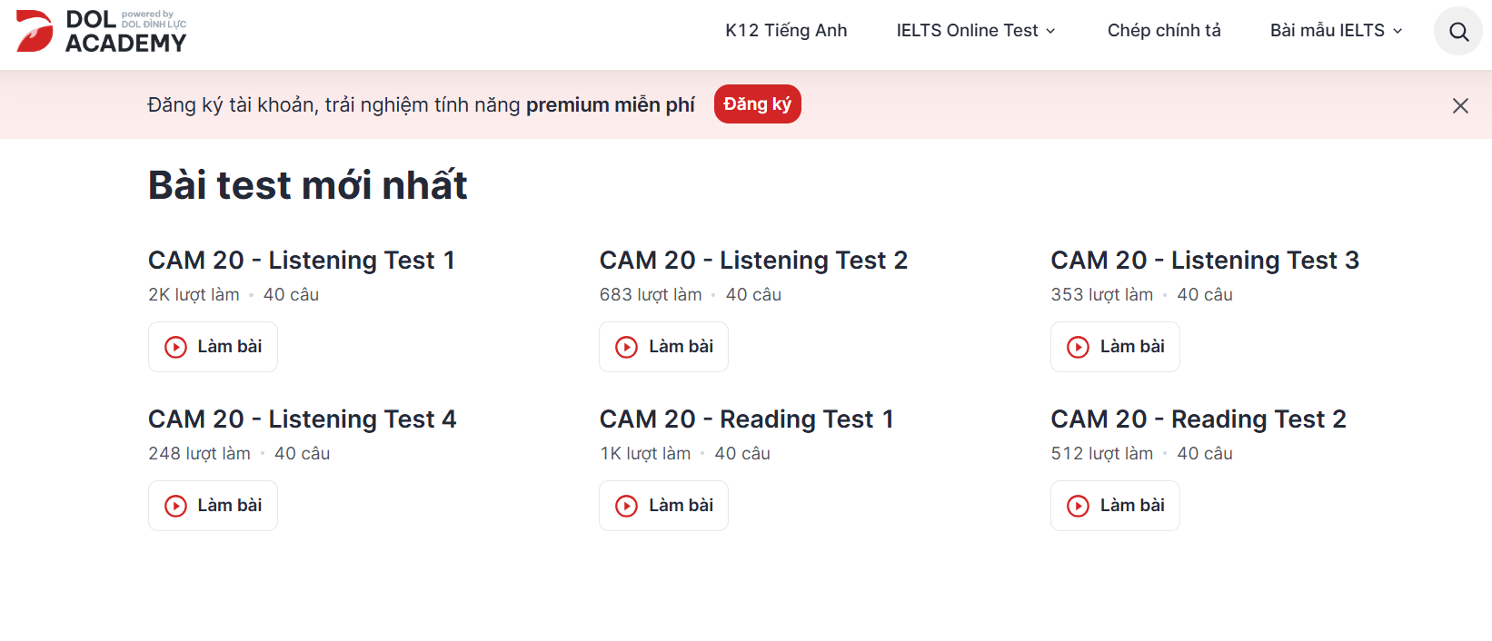 IELTS Online Test tại DOL Academy – Luyện thi chuẩn quốc tế ngay tại nhà