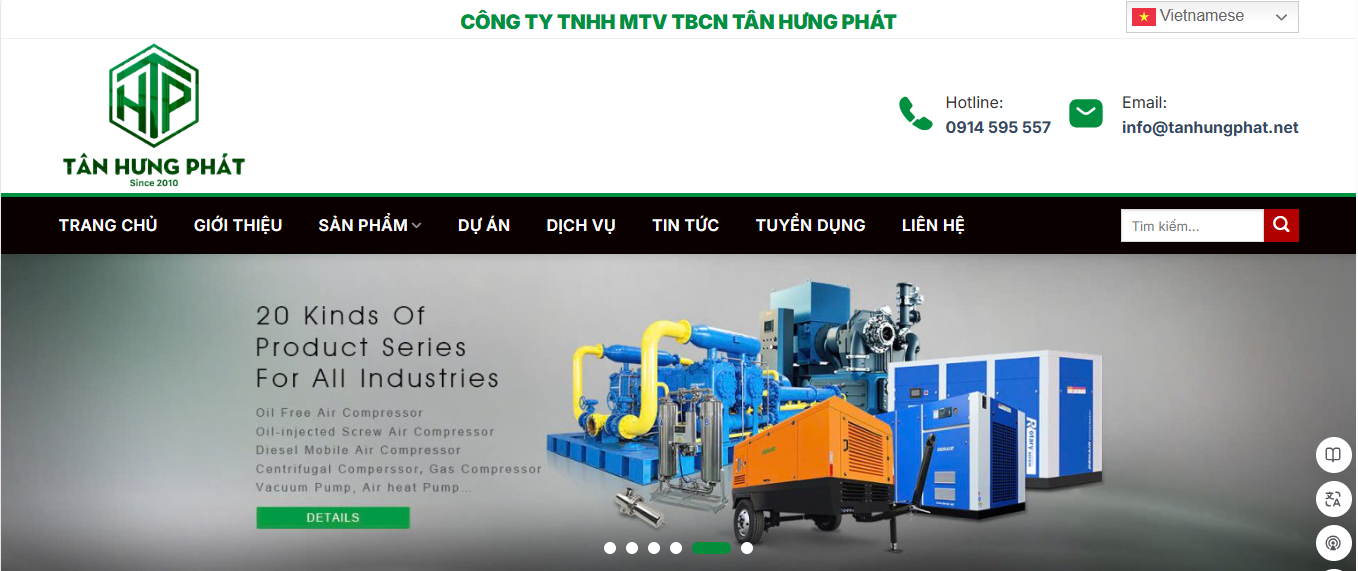 Tiết kiệm 30% chi phí vận hành với máy nén khí công nghiệp từ Tân Hưng Phát