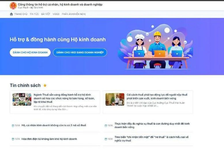 Cổng thông tin hỗ trợ người nộp thuế có tích hợp trợ lý AI