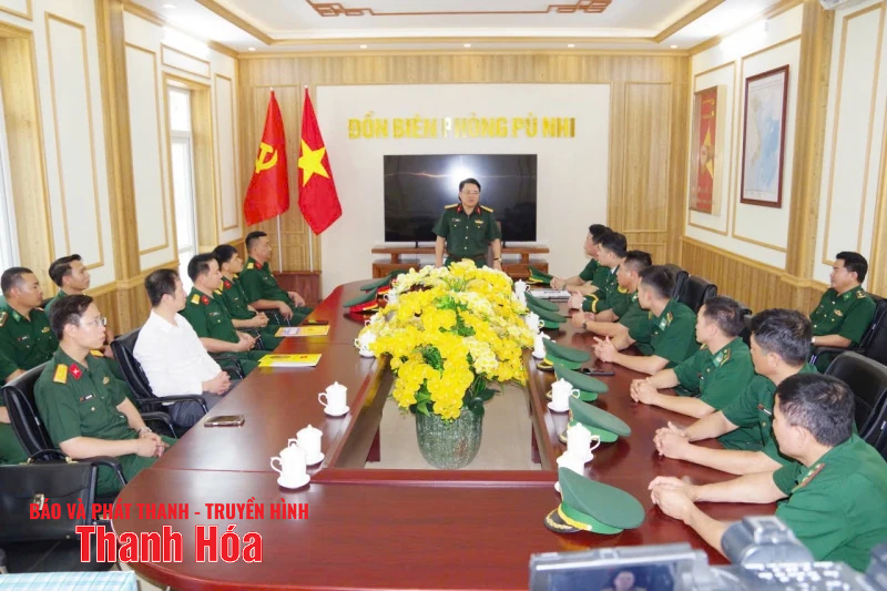 Chỉ huy trưởng Bộ CHQS tỉnh thăm, làm việc với cán bộ, chiến sĩ Đồn Biên phòng Pù Nhi