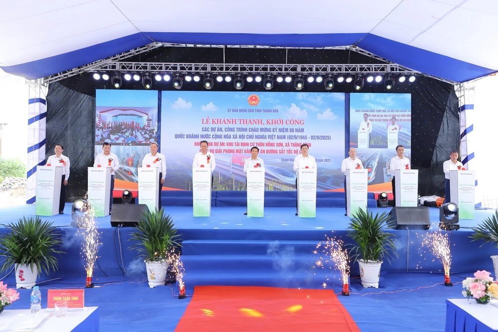 Khởi công dự án Khu tái định cư thôn Hồng Sơn, phục vụ GPMB dự án đường sắt tốc độ cao Bắc - Nam đoạn qua tỉnh Thanh Hóa