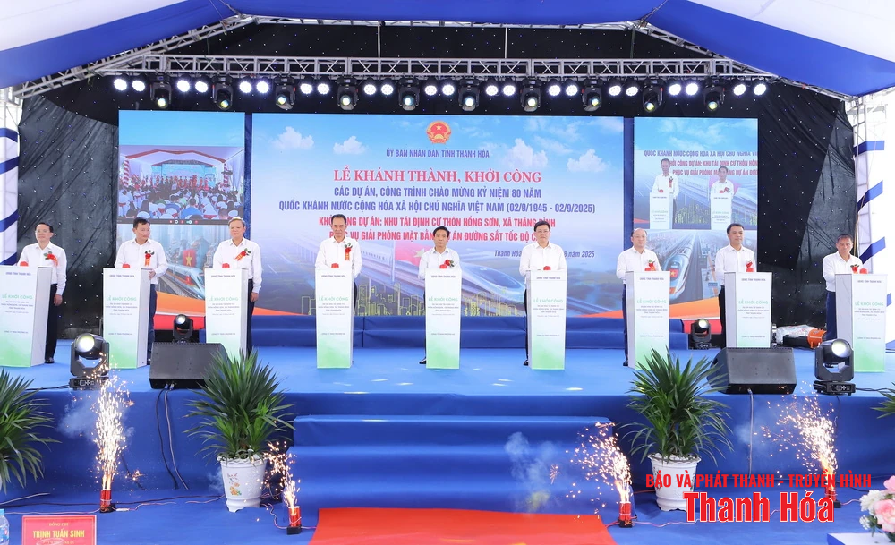 Khởi công dự án Khu tái định cư thôn Hồng Sơn, phục vụ GPMB dự án đường sắt tốc độ cao Bắc - Nam đoạn qua tỉnh Thanh Hóa