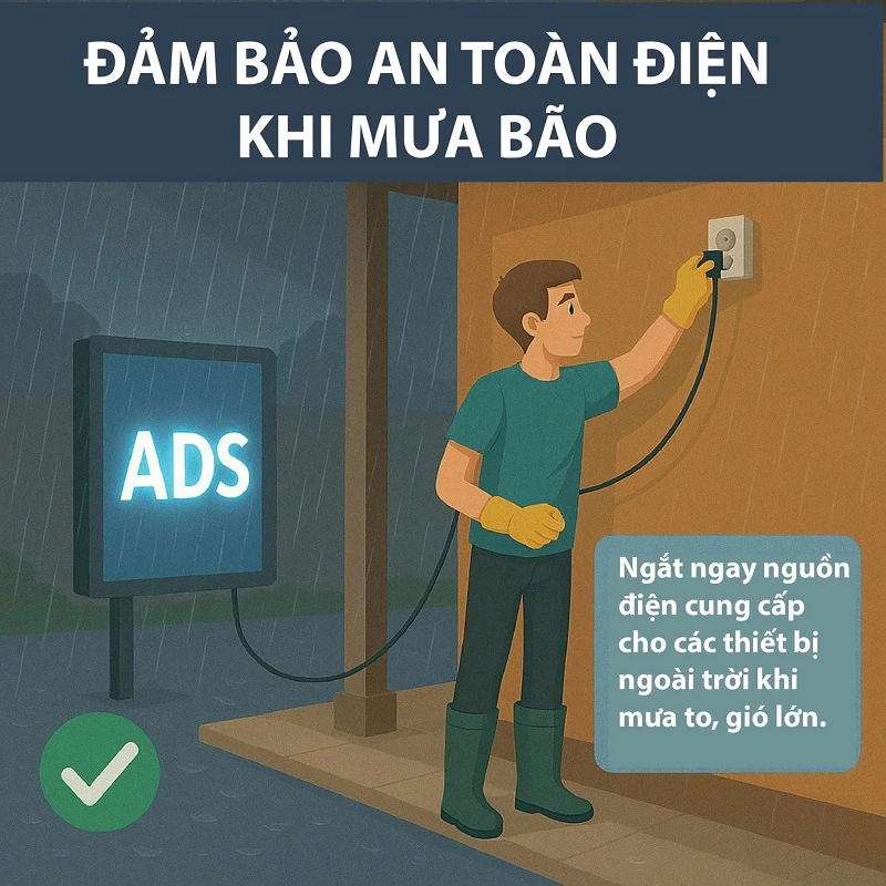 Khuyến cáo Nhân dân sử dụng điện an toàn trước những diễn biến bất thường của thiên tai