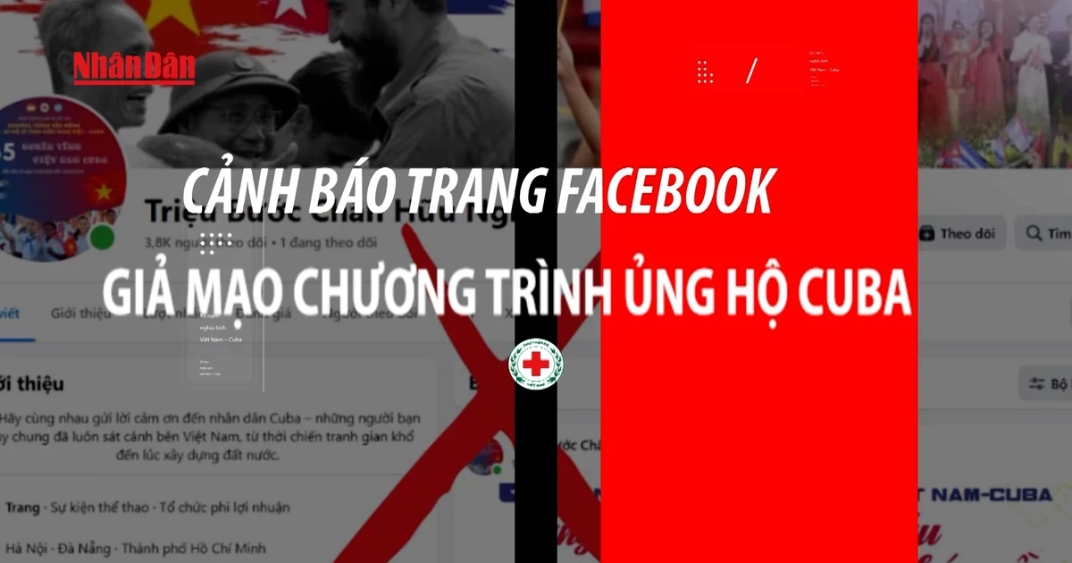 Cảnh báo trang Facebook giả mạo chương trình ủng hộ Cuba