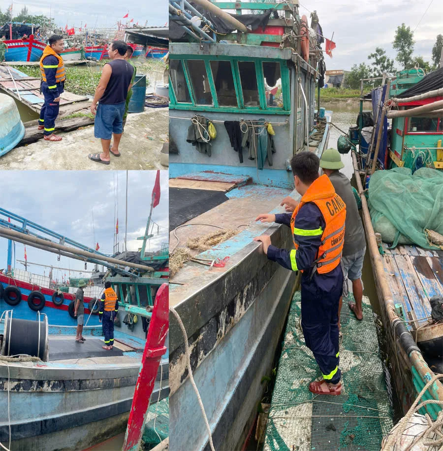 Công an Thanh Hóa bám sát cơ sở, cùng Nhân dân chống bão