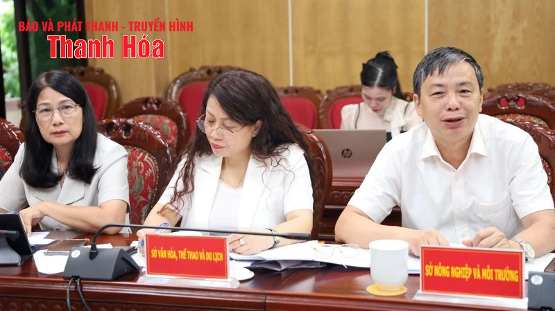 Tổ Biên tập của Tiểu ban Kinh tế - Xã hội Đại hội XIV làm việc với tỉnh Thanh Hóa