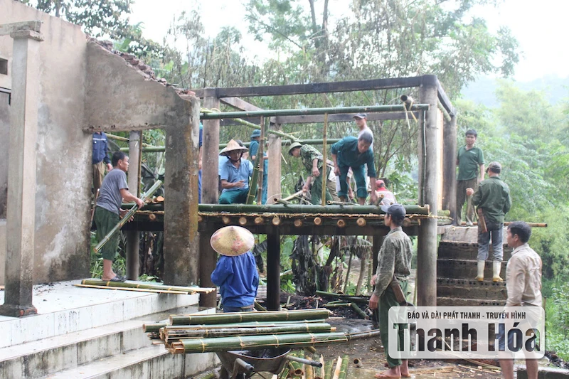 Hỗ trợ khắc phục sự cố chập điện gây cháy nhà dân tại xã Quý Lương