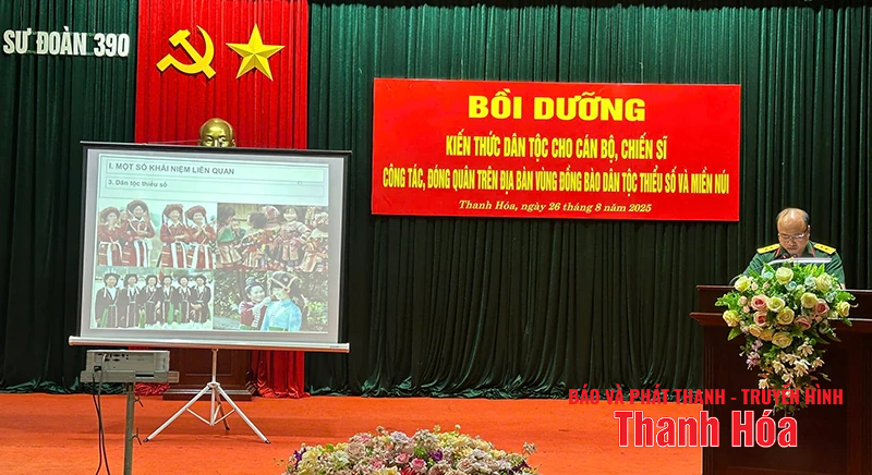 Sư đoàn 390 khai mạc lớp bồi dưỡng kiến thức dân tộc cho cán bộ, chiến sĩ