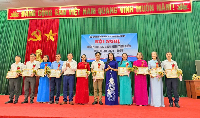 Xã Thạch Quảng tuyên dương điển hình tiên tiến giai đoạn 2020-2025