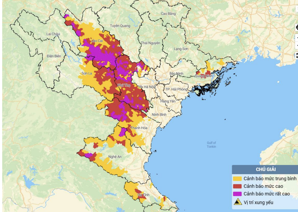 Cảnh báo 77 xã khu vực Thanh Hóa có nguy cơ xảy ra lũ quét, sạt lở