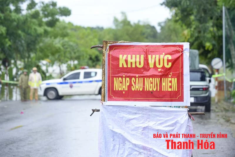 QL47 đoạn qua xã Thọ Ngọc ngập sâu, giao thông tạm thời bị chia cắt